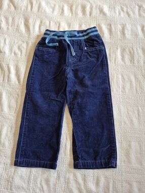 Le Top boys 2T blue corduroy pants soft waisted VGUC